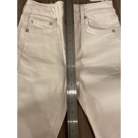 We The Free People Skinny Jeans Size 24 Mid Rise‎ In White Color MSRP $78 - Picture 8 of 13